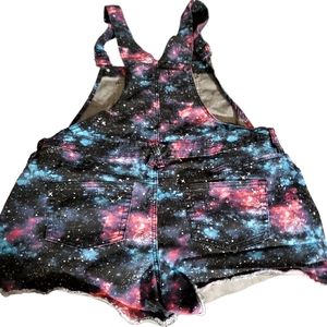 Galaxy Colored Overall Shorts